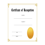 Vorschaubild der VorlageCertificate of Recognition