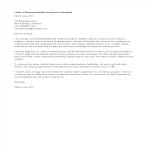 Letter of Recommendation Format for Internship gratis en premium templates