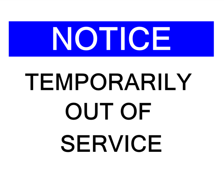 Out of Service notice gratis en premium templates