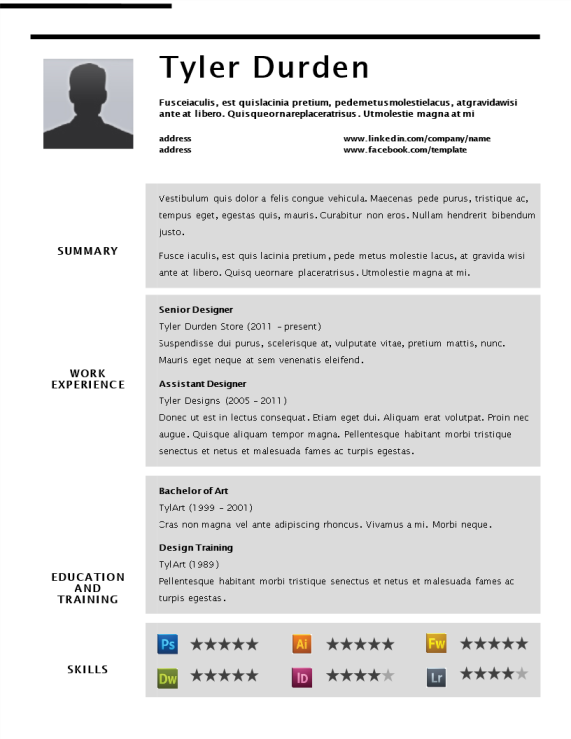 template topic preview image Creative Resume Designer