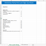 template preview imageChristmas Party Pot Luck Sign Up Sheet
