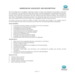 template topic preview image Warehouse Associate job description