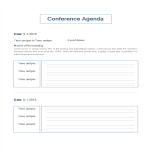 Blank Conference Agenda Template gratis en premium templates