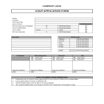 Vorschaubild der VorlageSample Leave Application Form