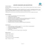 Devops Engineer Job Description gratis en premium templates