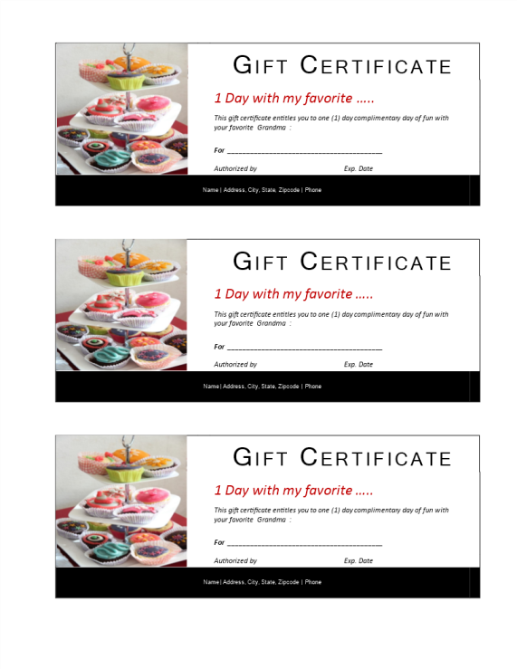Gift Voucher: One Day Out with Grandma! gratis en premium templates