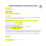 Damaged Goods Claim Letter Template gratis en premium templates