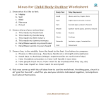 template topic preview image Ideas for Child Body Outline Worksheet
