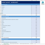 Home Improvement Budget Worksheet gratis en premium templates