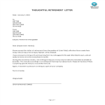 Simple Short Retirement Letter gratis en premium templates