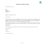 Apology Letter To Boss gratis en premium templates