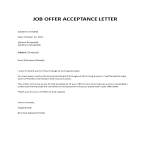 Appointment Offer Acceptance Letter template gratis en premium templates