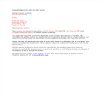 Acknowledgement Letter for Job Format gratis en premium templates