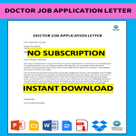 Doctor Job Application Letter response to advertisement gratis en premium templates