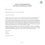 template preview imageElectro-Engineer Letter Of Recommendation