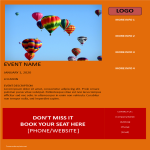 template topic preview image Event Flyer Template   Orange Background