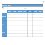template topic preview image Weekly Meal Planner
