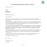 template topic preview image Multilingual Fresher Cover letter format
