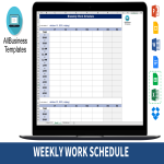 Work Schedule Template gratis en premium templates