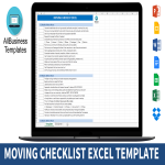 Moving Checklist Excel gratis en premium templates