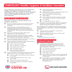 template topic preview image Good Hygiene Checklist during Covid-19