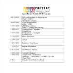 Agenda for a Party Program gratis en premium templates