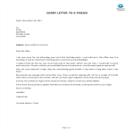 Sorry Letter To A Friend gratis en premium templates