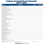 Printable College Football Bowl Schedule gratis en premium templates