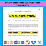 image Drop Shipping Agreement Template