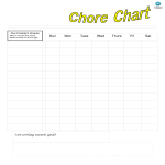 Blank Chore Chart For Kids gratis en premium templates