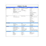 Meal Plan sheet in Excel gratis en premium templates
