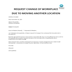 Change of Workplace Letter gratis en premium templates