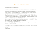 Bank Loan Application Letter sample gratis en premium templates