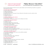 Sample Baby Shower Checklist gratis en premium templates
