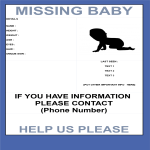 Missing Baby Boy template gratis en premium templates