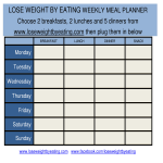 Weekly Diet Meal Planner gratis en premium templates