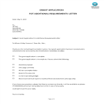 Grant Application for Additional Requirements Letter gratis en premium templates