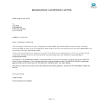 template preview imageSample Resignation Acceptance Letter