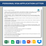 Visa Application Cover Letter gratis en premium templates