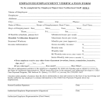 Blank Verification Of Employment Form gratis en premium templates