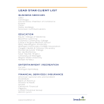 Sample Client List gratis en premium templates