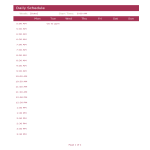 Daily planner Excel sheet gratis en premium templates