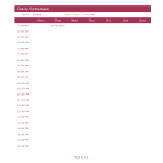 template topic preview image Daily planner Excel sheet