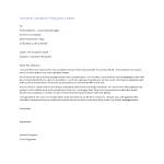 template topic preview image Formal Vacation Request Letter