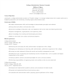 template topic preview image College Administration Resume