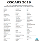 Oscars Genomineerden 2019 Stembiljet gratis en premium templates