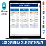 3 Month Calendar 2025 gratis en premium templates