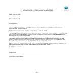 template topic preview image Senior Marketing Manager Short Notice Resignation Letter