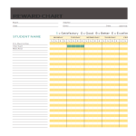 Reward chart Excel Spreadsheet gratis en premium templates