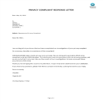Vorschaubild der VorlageGDPR Privacy Complaint Response Letter